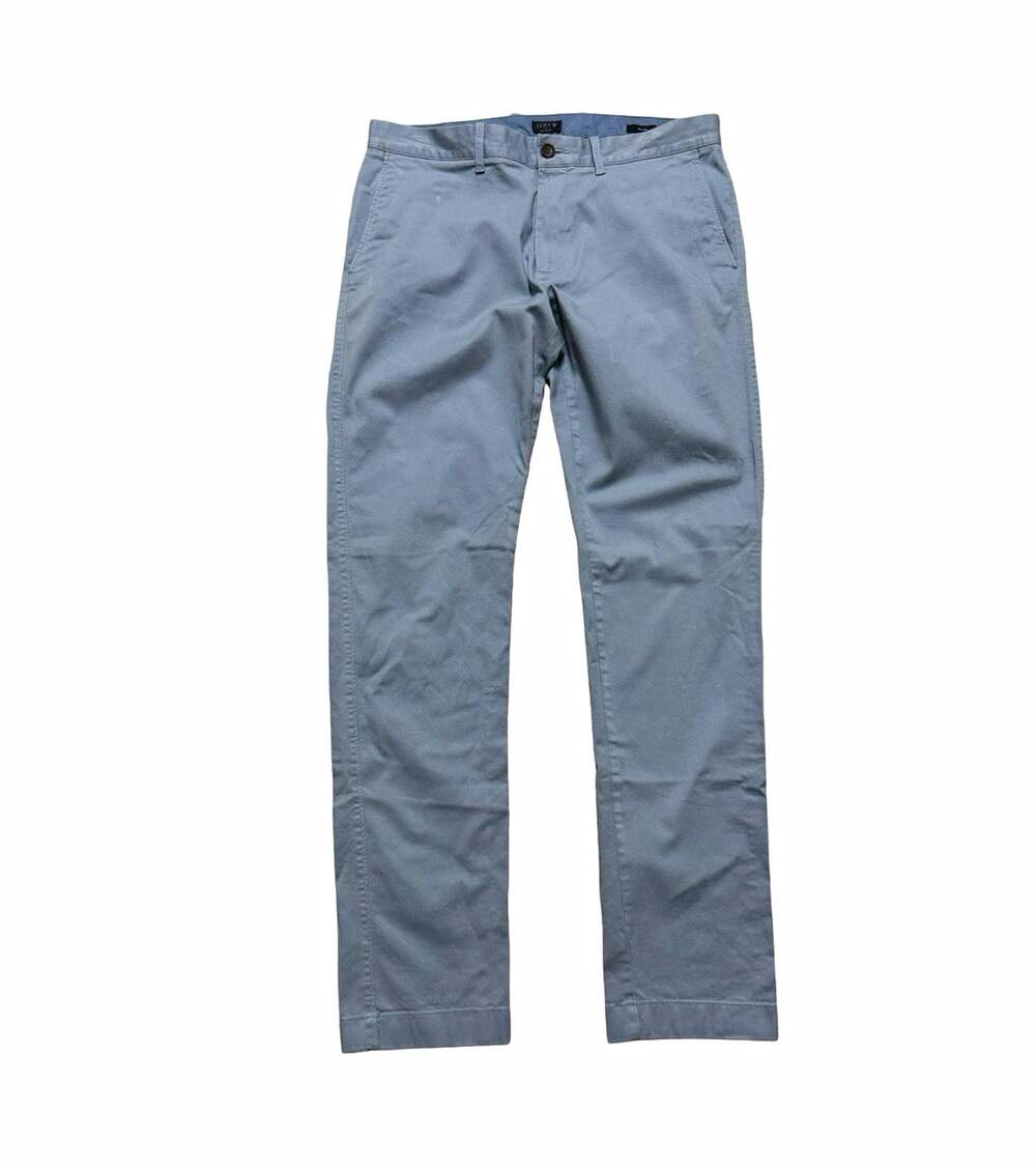 J.CREW Flex Stretch Slim Chino Pants Men’s 32 Blue Twill Flat Front